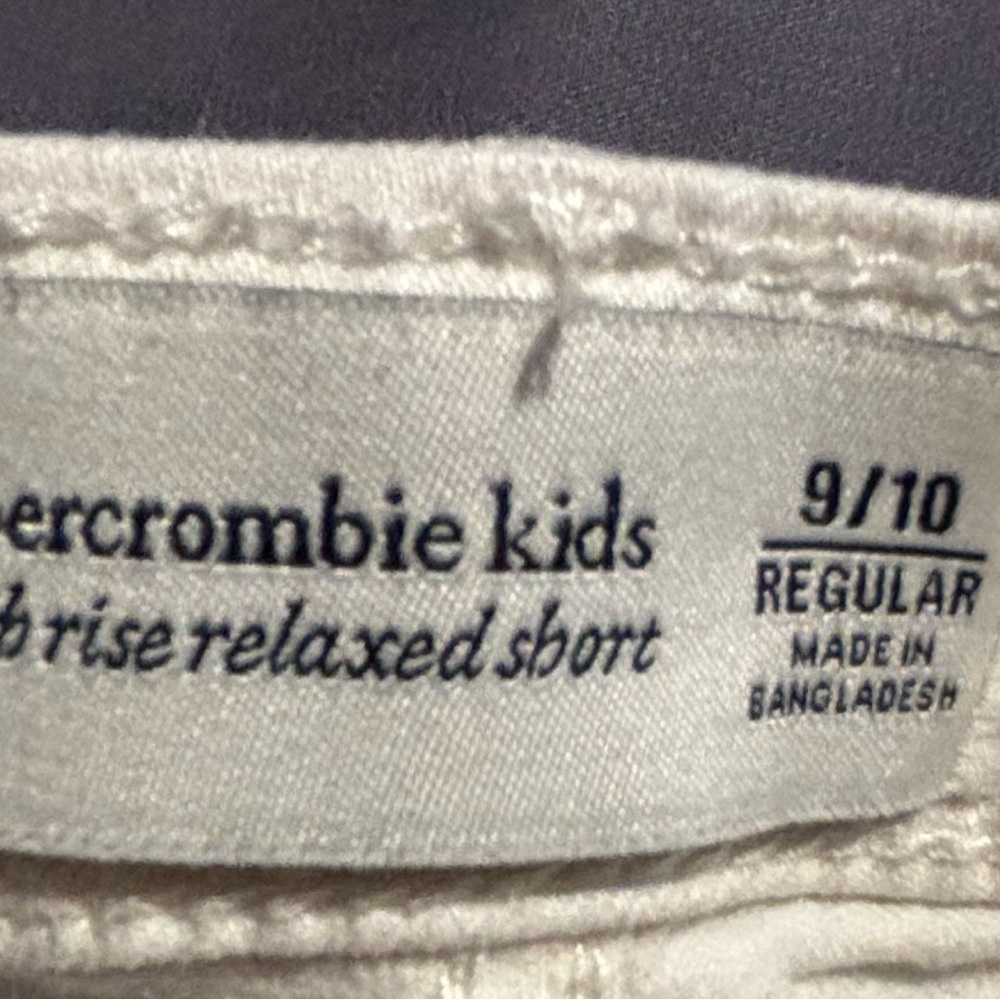 Abercrombie Kids Cream Relaxed Shorts